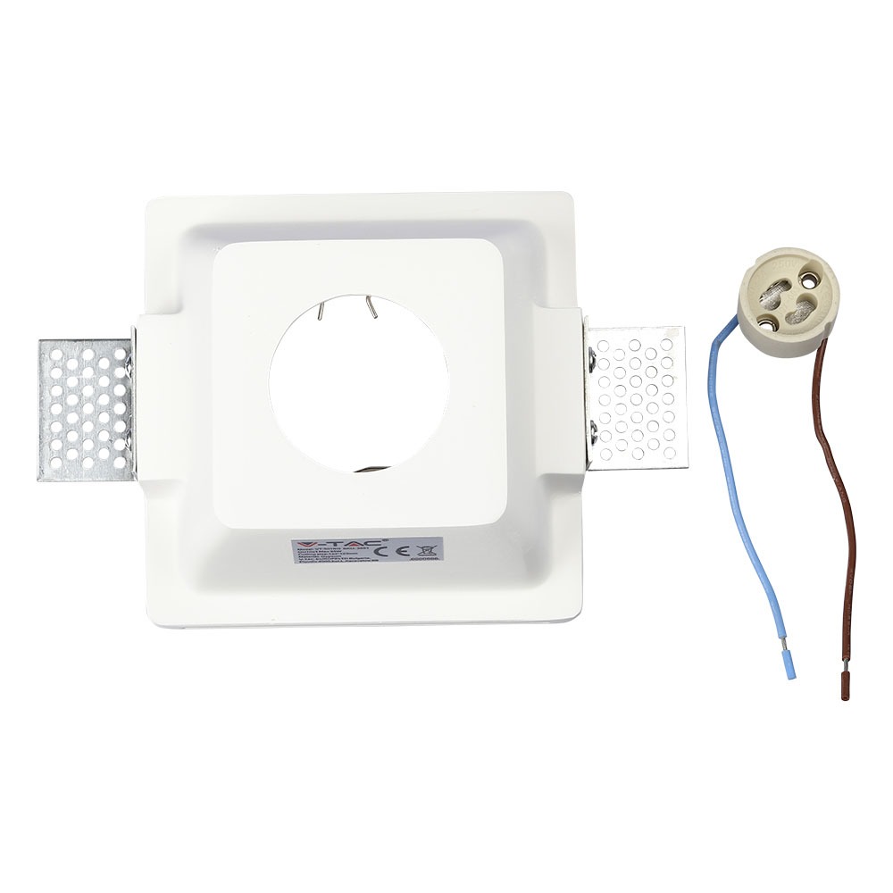 GU10 Corpo Faretto in gesso Vetro opaco Quadrato img 4