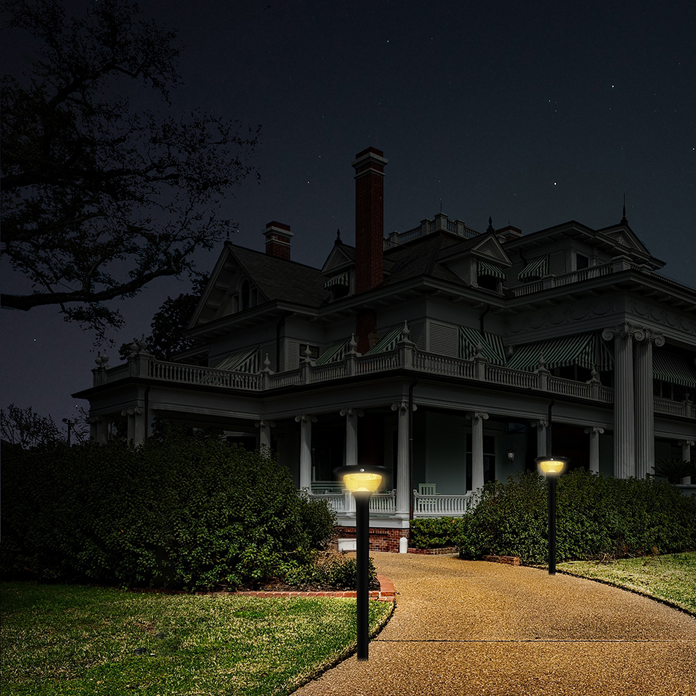 15W LED Solar Garden Light Master Power 12000mAh 3.2V CCT 3IN1 Black Body