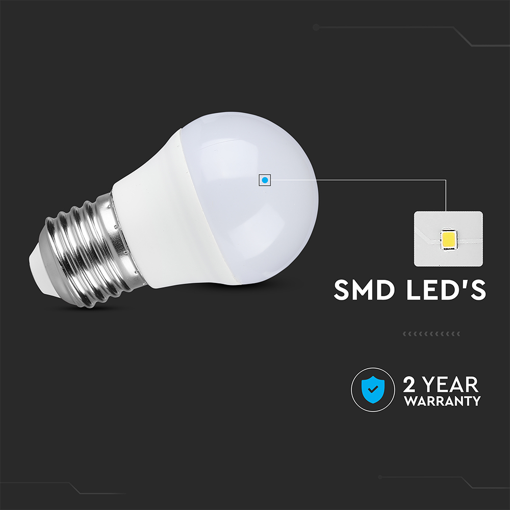 LED Bulb - 6.5W E27 G45 6500K