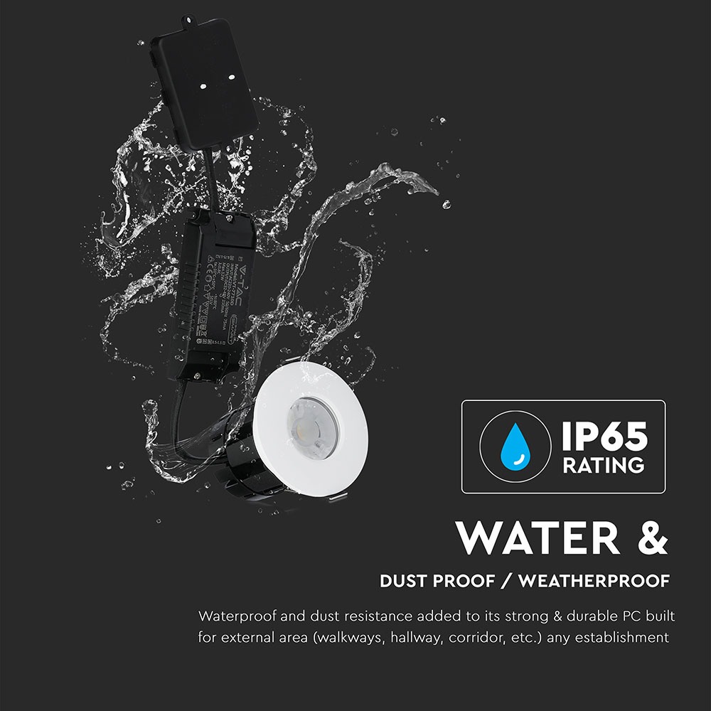 10W Spot LED Bluetooth Fire Rated CCT Changeable Dimmable IP65