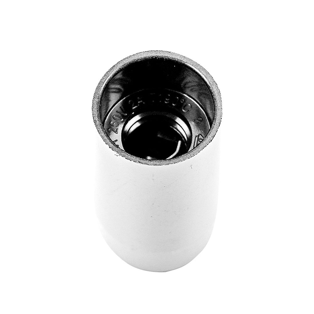 E14 Portalampada Backelite Bianco