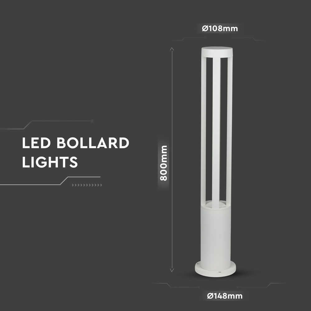 10W Lampada a LED Corpo Bianco 80cm 6400K