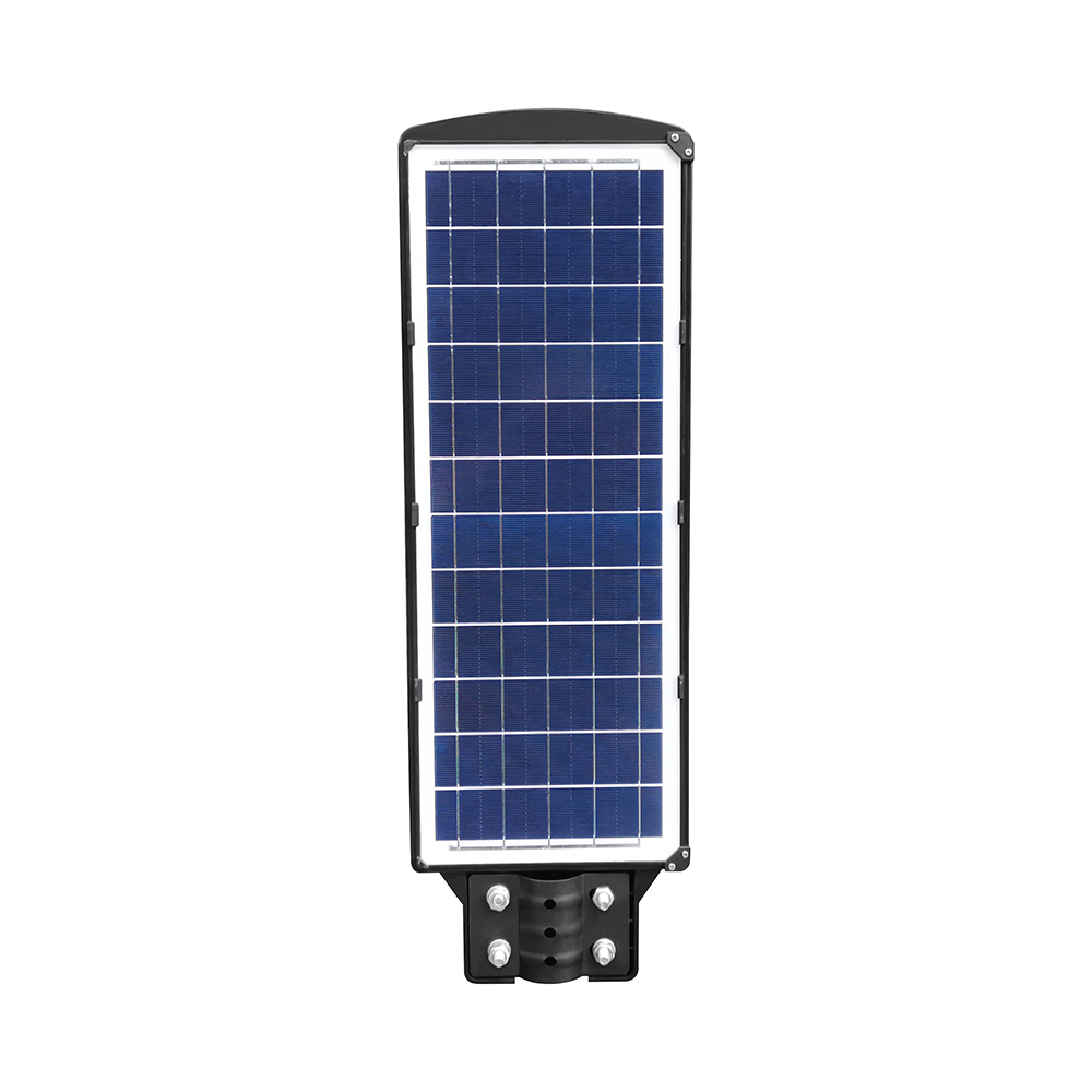 12W LED Plastic Solar Street Light 6000K Black Body img 1