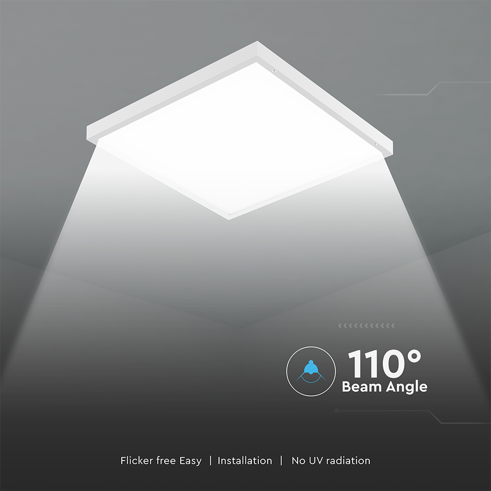 LED Panel 36W 595x595mm Backlit 120Lm/W 4000K 10PCS/SET 2in1 img 1