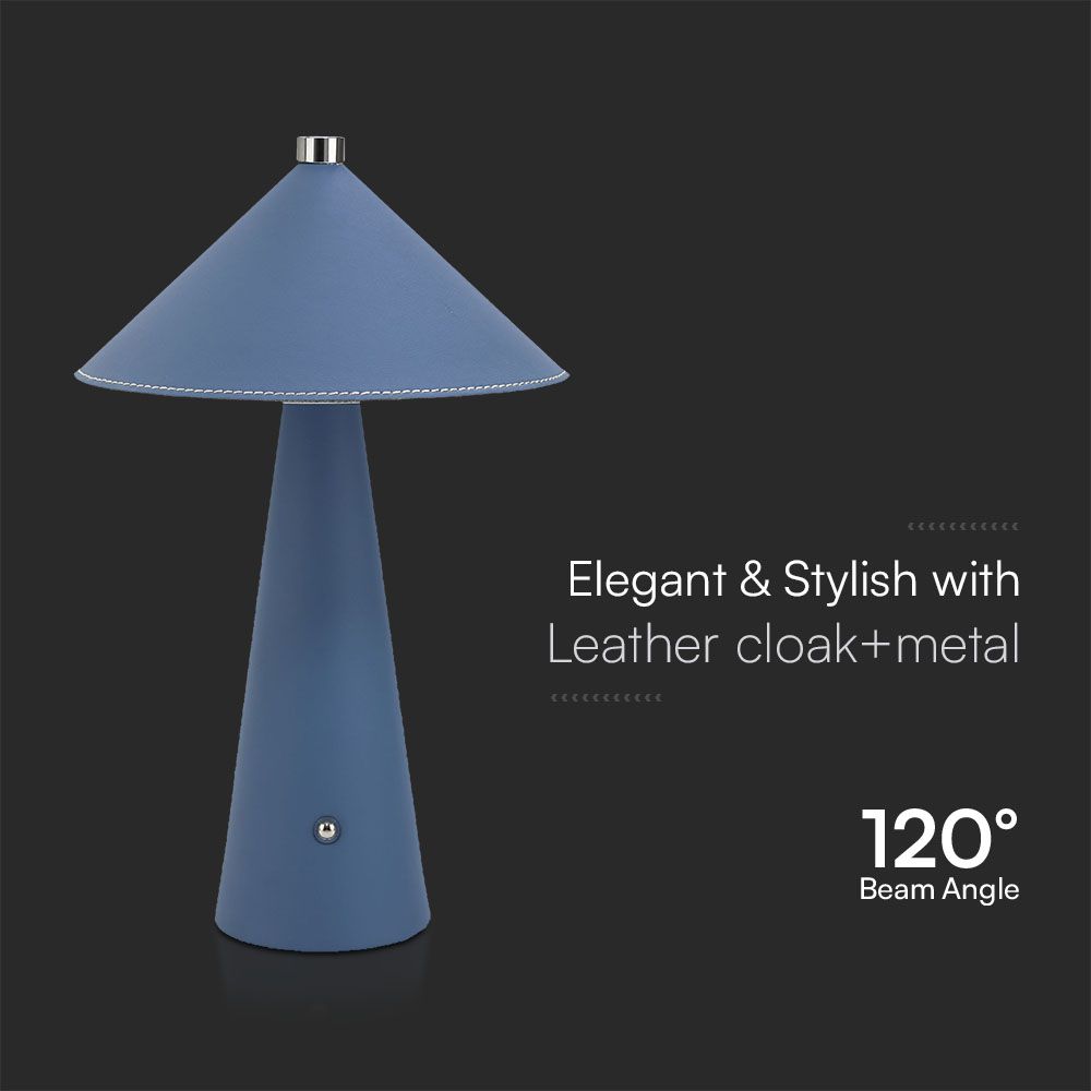 3W LED Magnetic Table Lamp With Battery 4000mAh CCT: 3IN1 Blue Body Dimmable