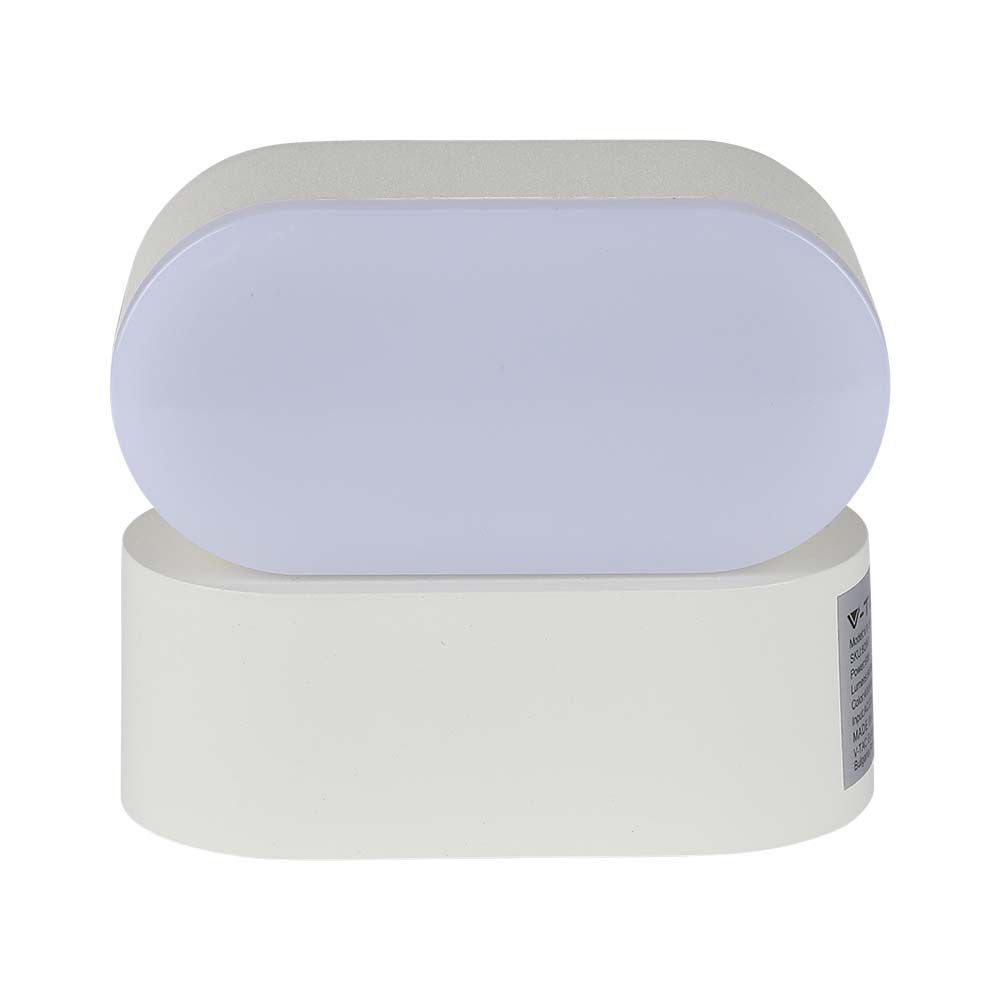 6W LED Wall Light White Body IP65 Movable 3000K img 1