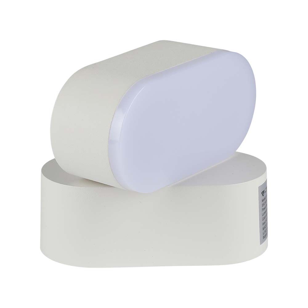 6W LED Wall Light White Body IP65 Movable 3000K img 2