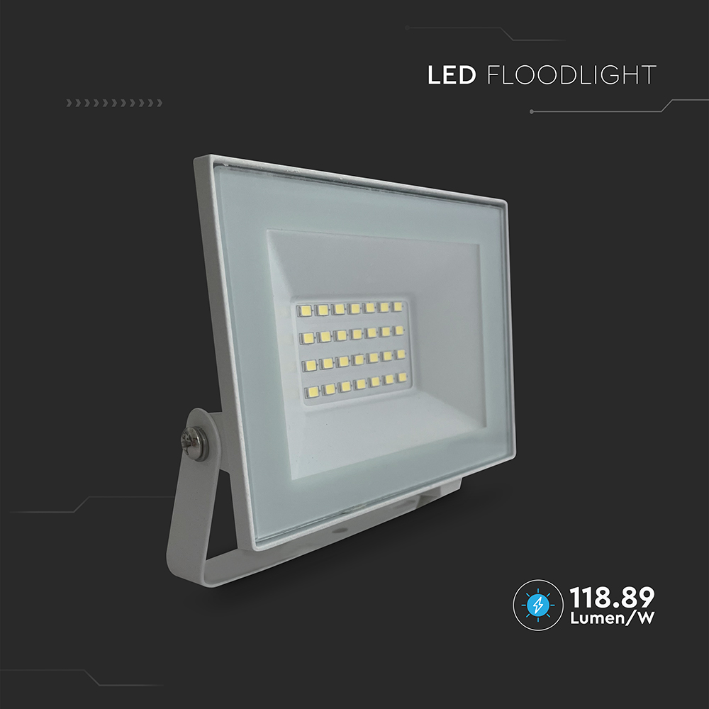 20W LED Floodlight 6500K White Body img 3