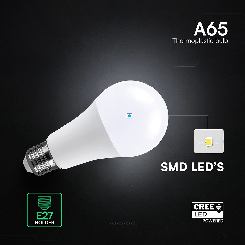 LED Bulb CREE CHIP - 17W E27 A60 Thermoplastic 3000K