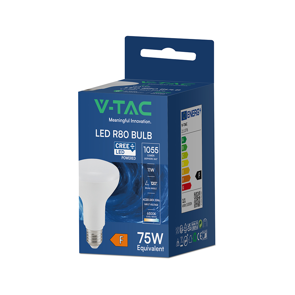 11W LED Bulb E27 R80 Plastic CREE CHIP 6400K
