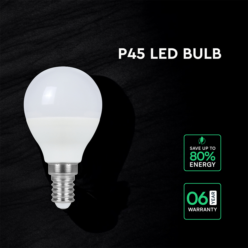 6.5W LED Candle Bulb E14 P45 CREE CHIP 6500K img 2