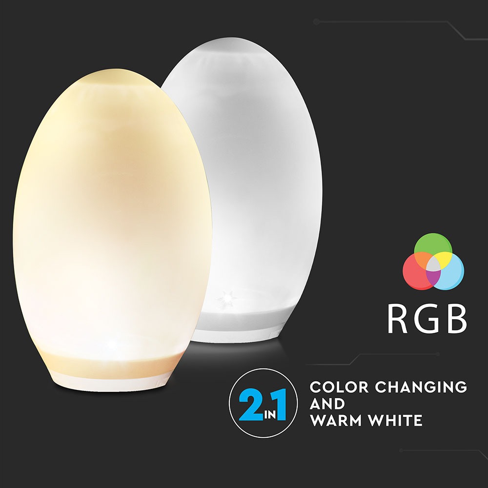 LED Luce a forma di uovo a LED solare RGB img 1