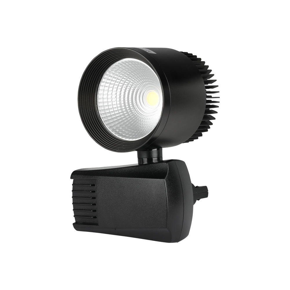 40W Euro Proiettore a pista LED COB Bordo Nero Bianco Freddo