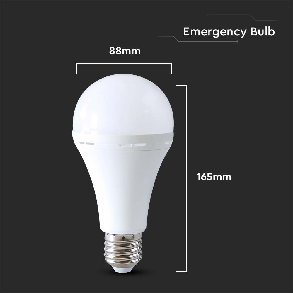 LED Bulb - 15W E27 A90 Plastic Emergency Lamp 4000K