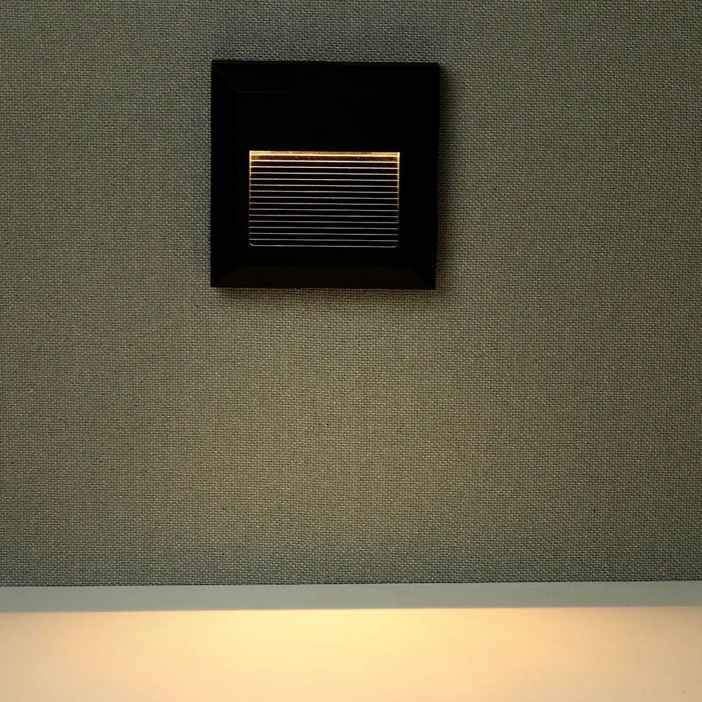 2W LED Step Black Body Square 3000K