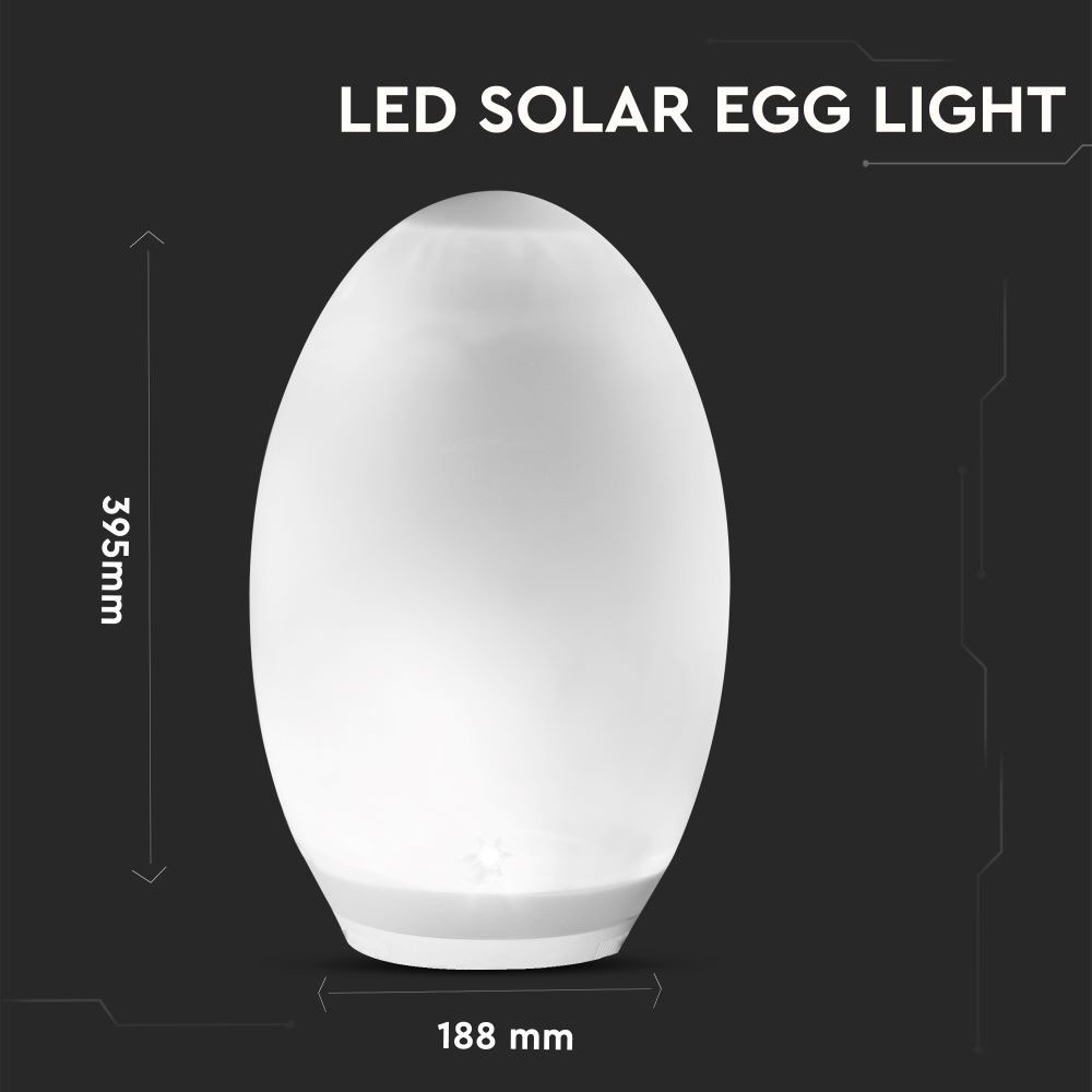LED Luce a forma di uovo a LED solare RGB