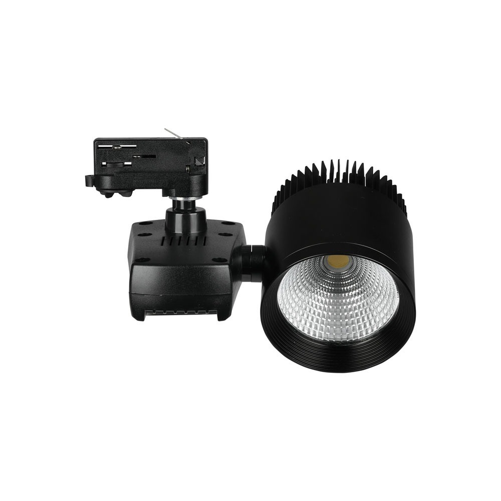 40W Euro Proiettore a pista LED COB Bordo Nero Bianco Freddo img 2
