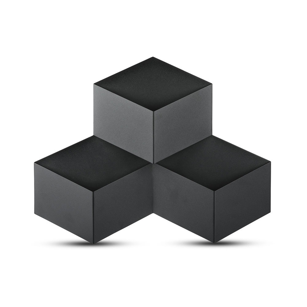 9W Lampada da muro Corpo Nero 3000K IP20