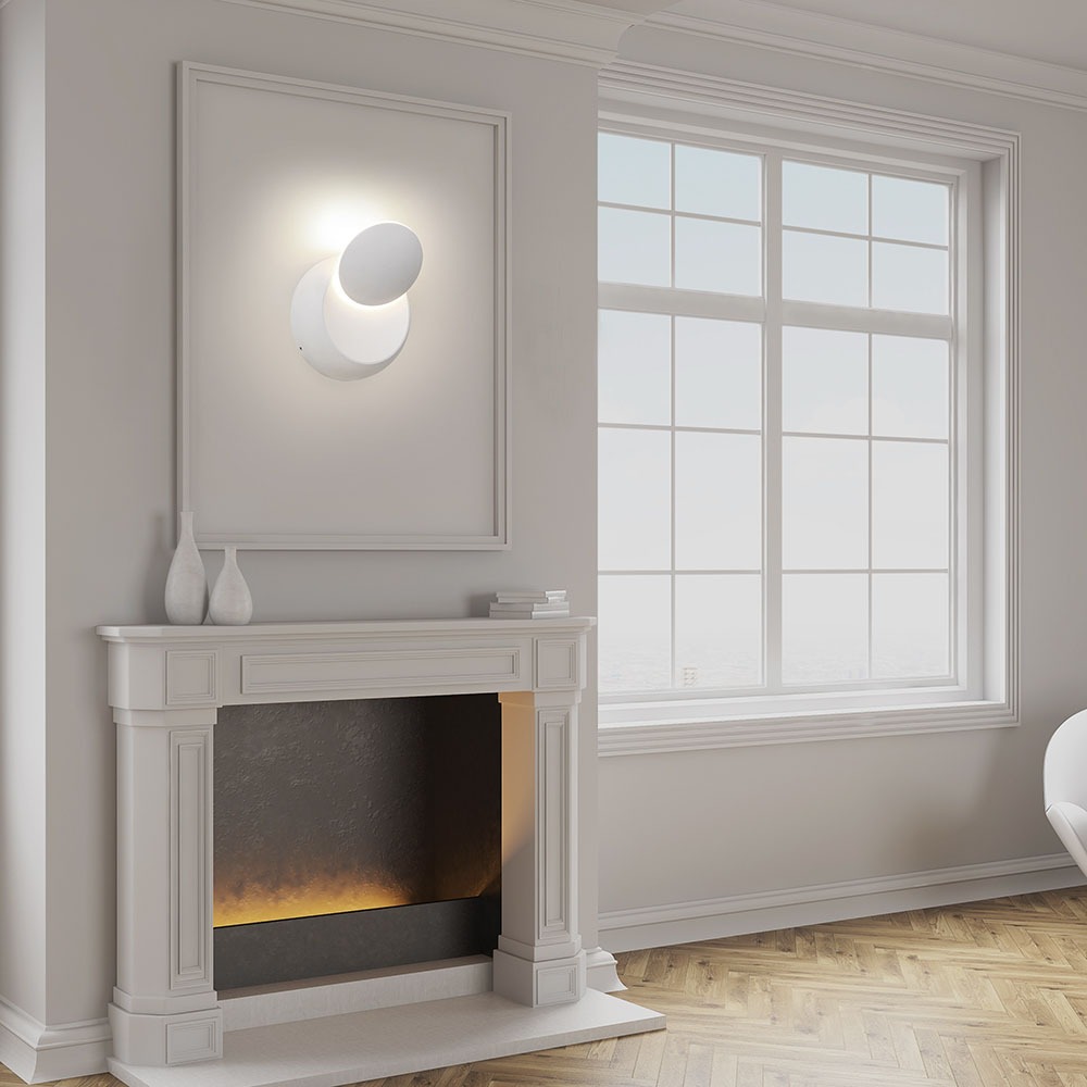 5W Lampada da parete Rotondo Corpo Bianco Rotatable IP20 Bianco naturale img 1