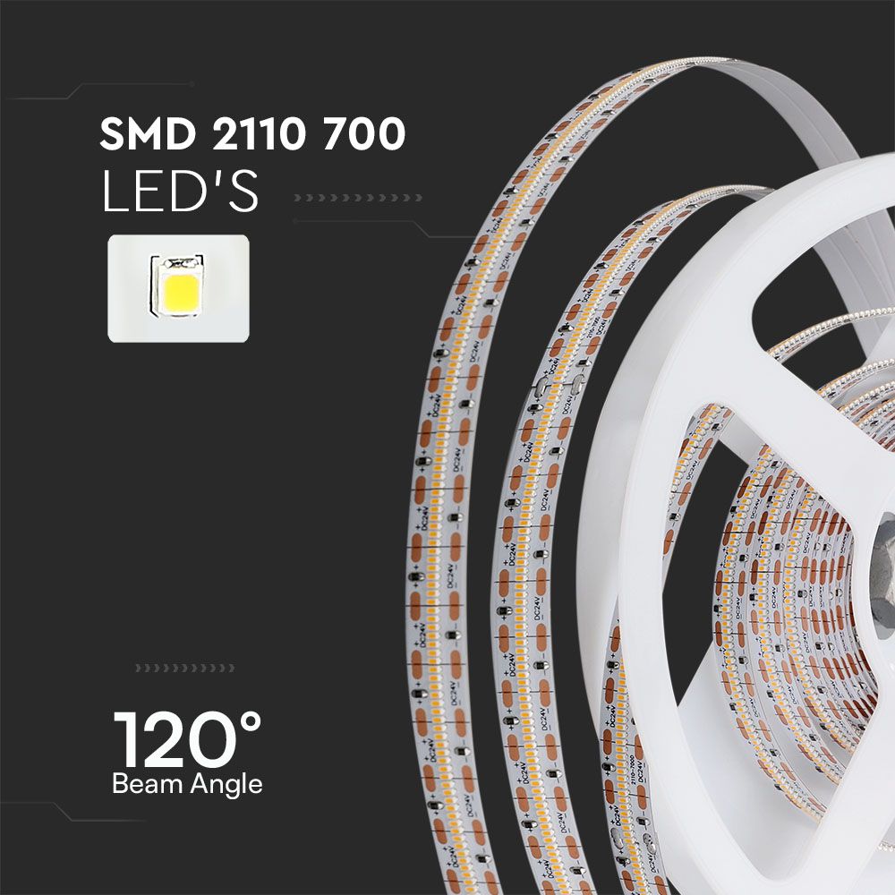 LED Strip - 700 LEDS 24V IP20 3000K CRI>95 150LM/W Real Color Series