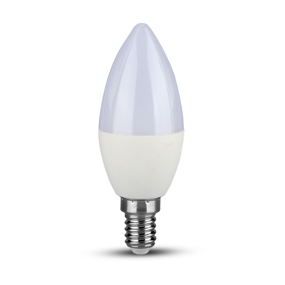 LED Bulb - SAMSUNG CHIP 5.5W E14 Plastic Dimmerabile Candle 4000K