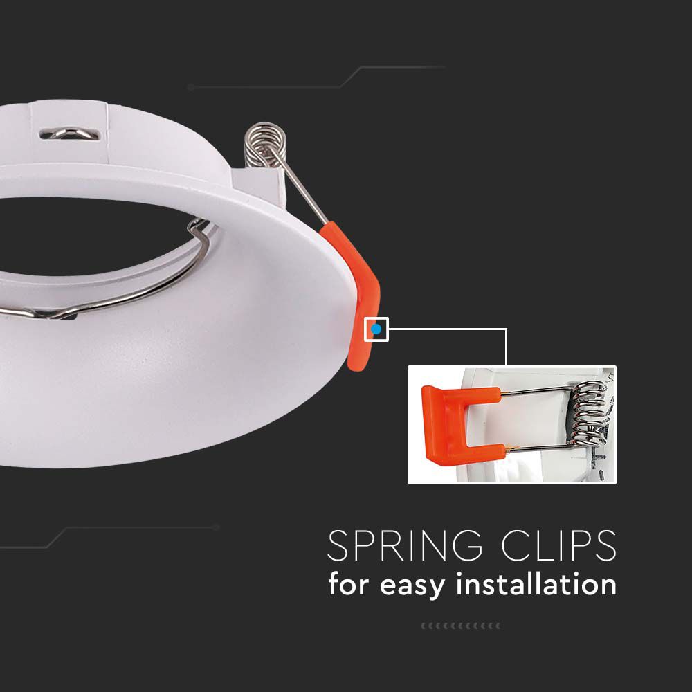 GU10 Fitting Round White img 1