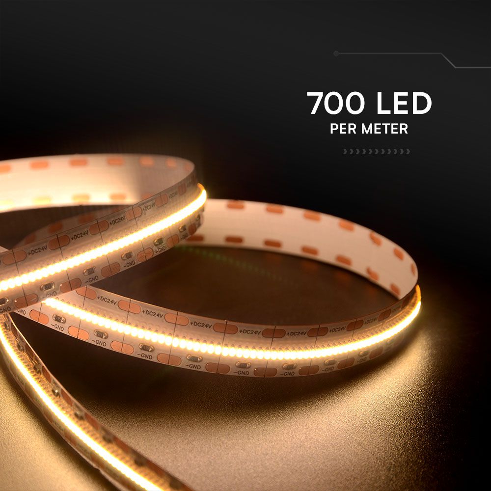 LED Strip - 700 LEDS 24V IP20 3000K CRI>95 150LM/W Real Color Series img 2