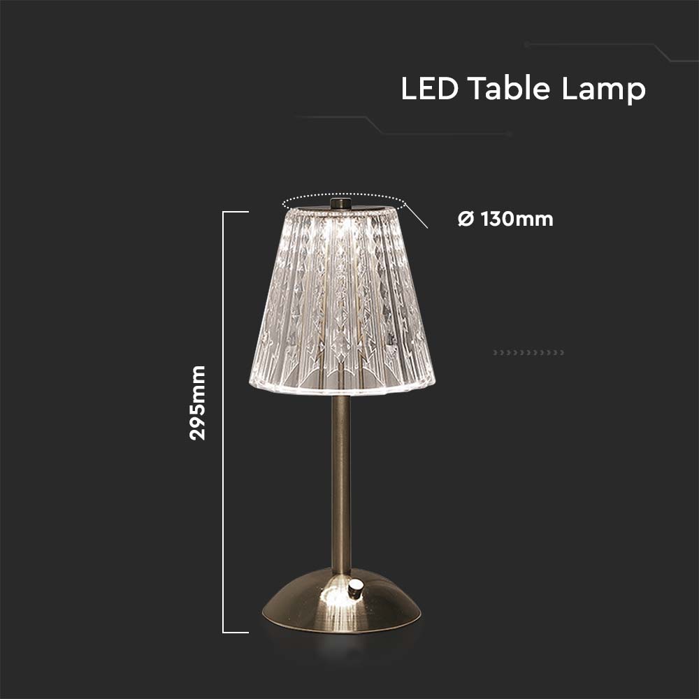 3W Led Table Lamp Nickle Sand 3in1