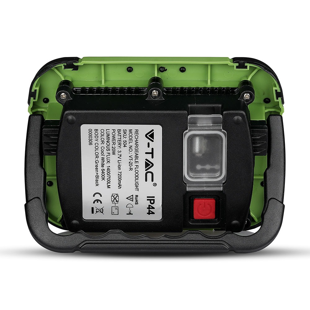 20W LED Proiettore Ricaricabile SAMSUNG Chip USB + SOS Funzione IP44 6400K img 2