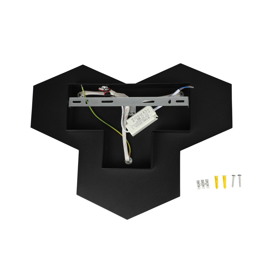 9W Lampada da muro Corpo Nero 3000K IP20 img 4