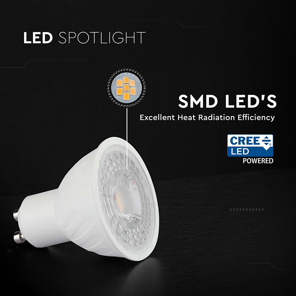 LED Spotlight - CREE CHIP 4.5W GU10 Plastic 38° 4000K