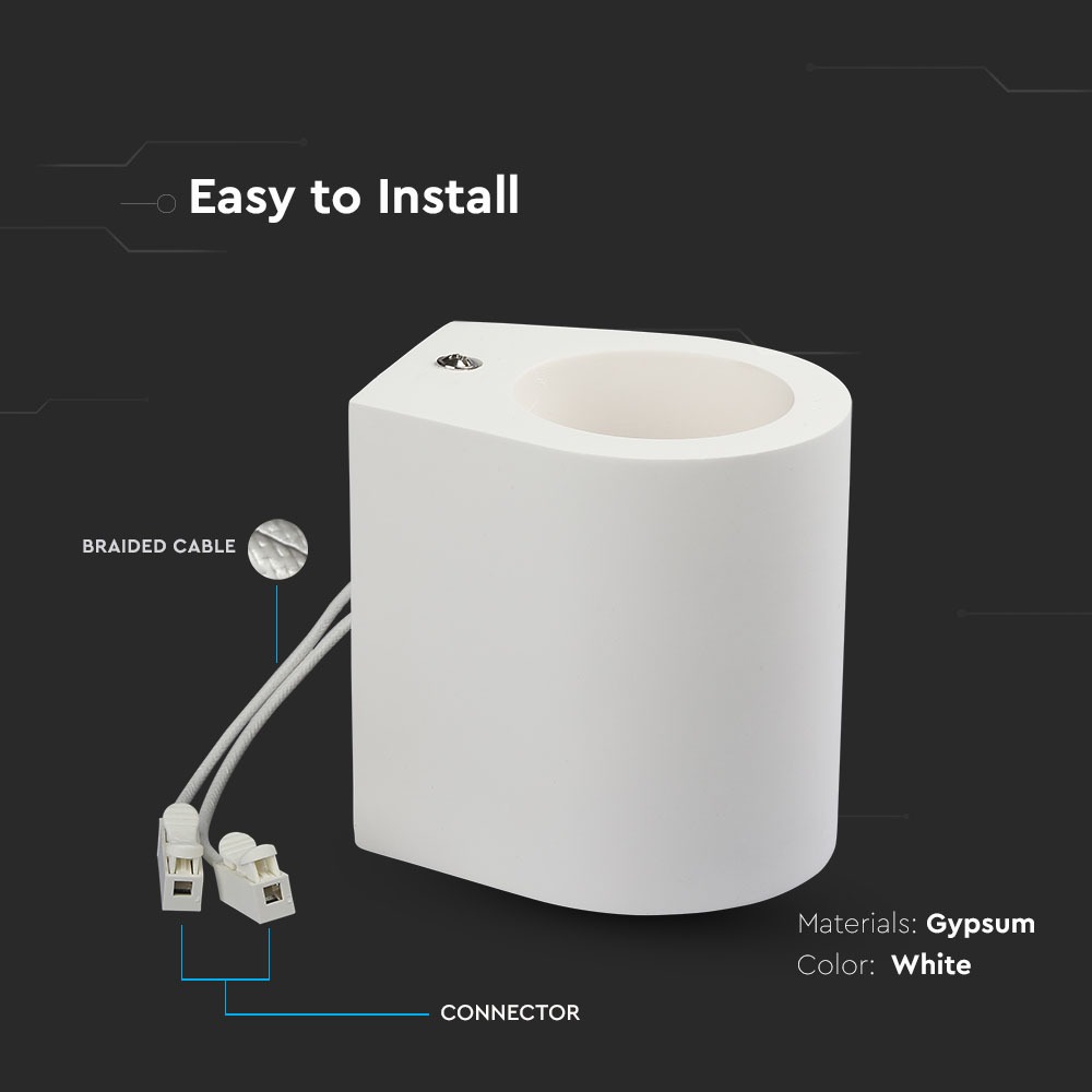 G9 Fitting Rotondo Bianco img 1