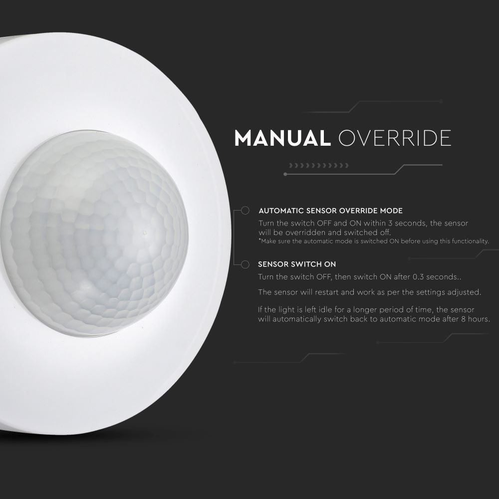 Sensore di movimento infrarosso bianco 360gradi img 3