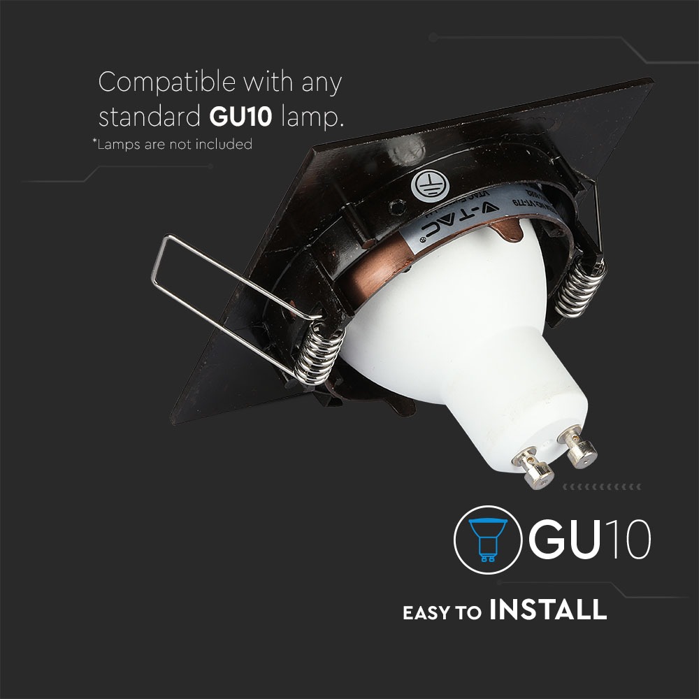 GU10 Fitting Quadrato mobile Bronze img 1