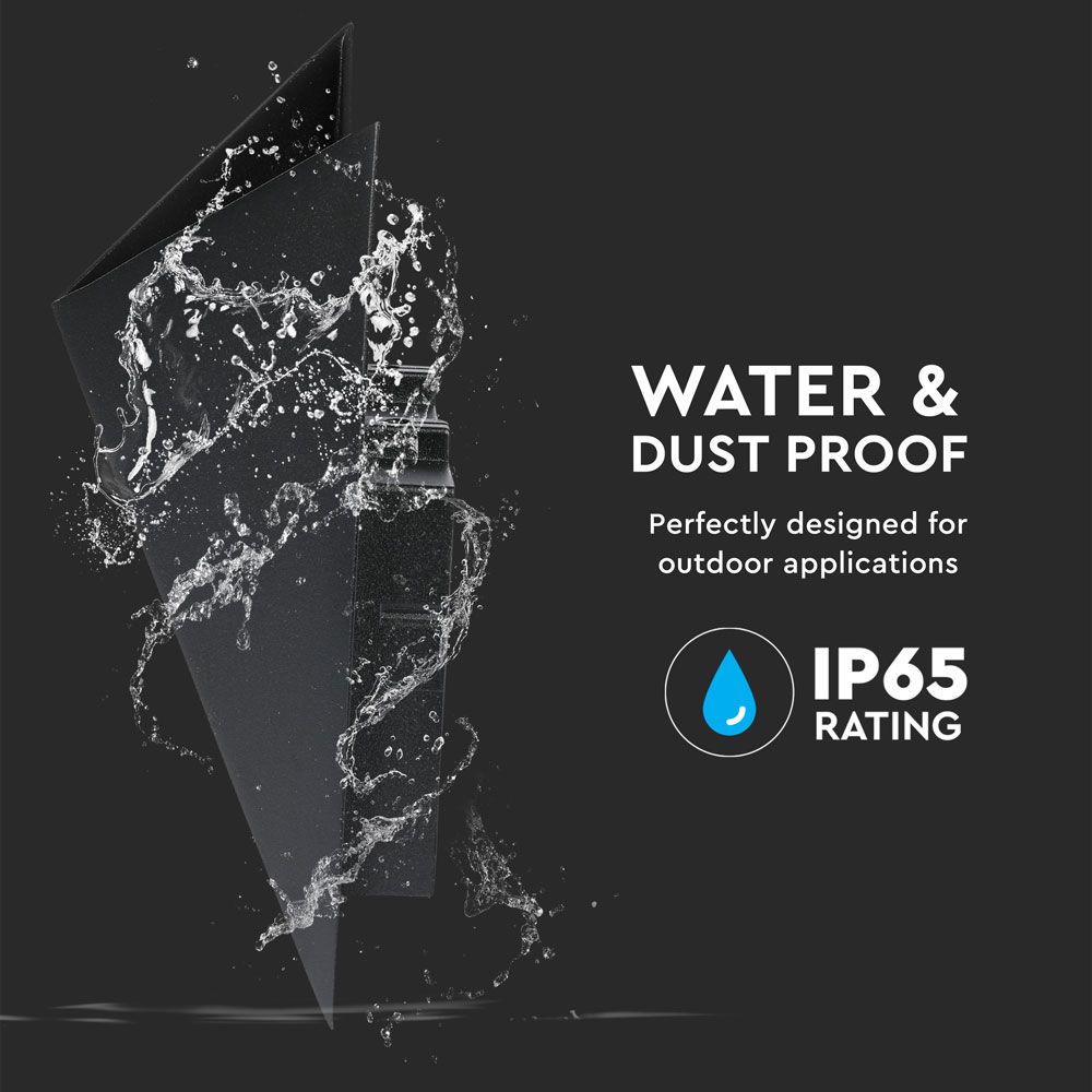 5W LED Wall Light Black Body IP65 3000K img 1