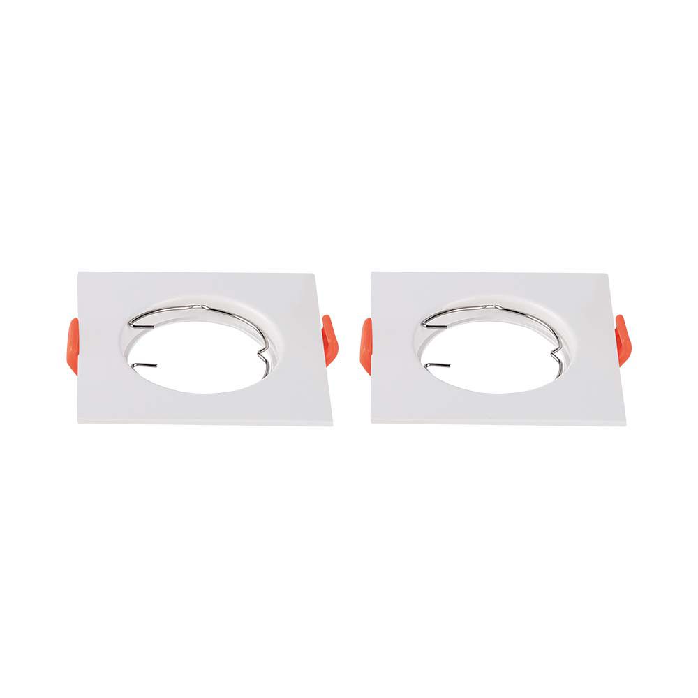 GU10 Fitting Square White 2pcs/pack
