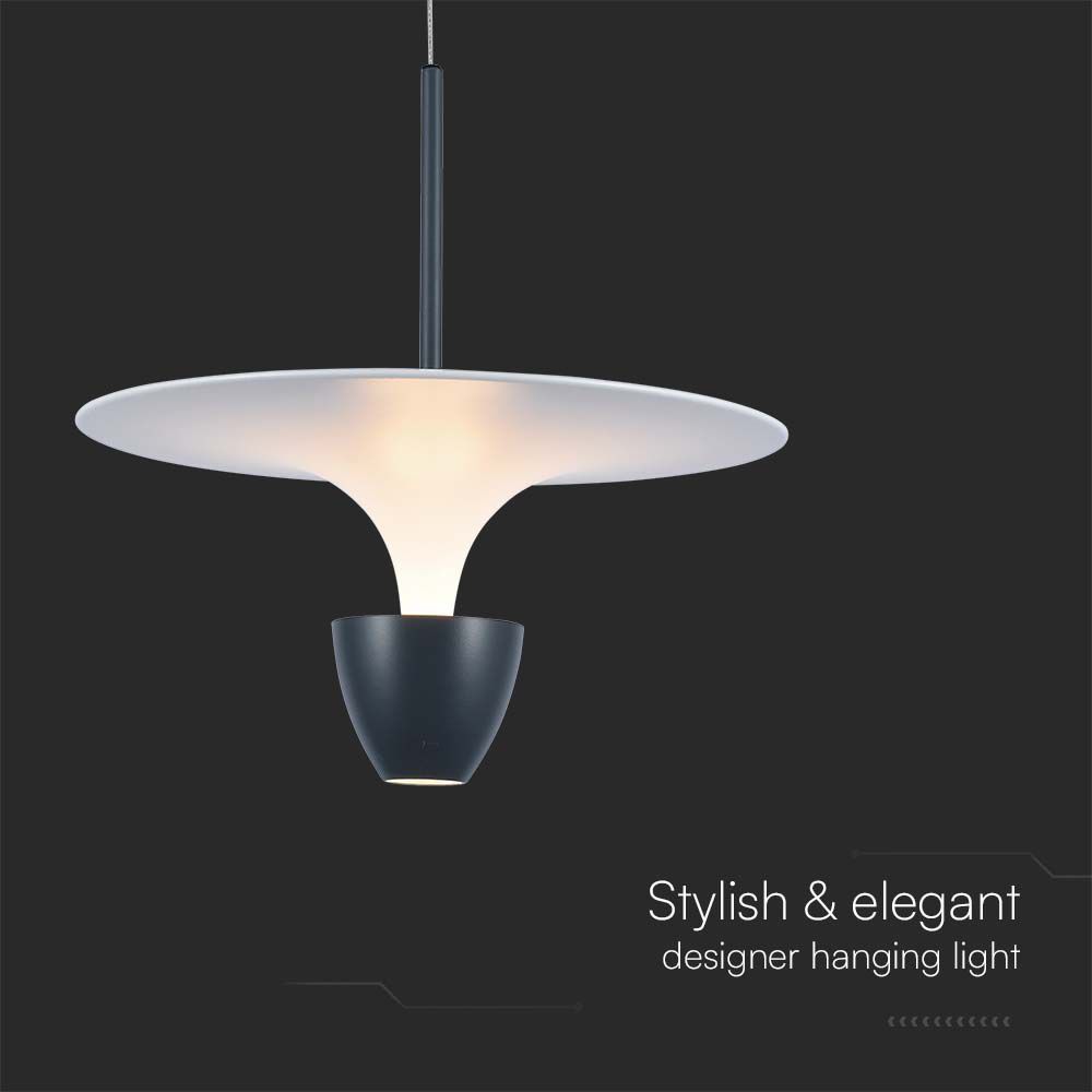 9W LED Designer Hanging Lamp (30*300*1370MM) WhiteCrey Body 3000K Adjustable Height img 1