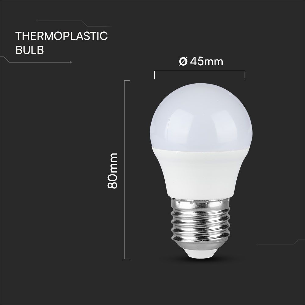 LED Bulb - 4.5W E27 G45 6500K 3PCS/PACK