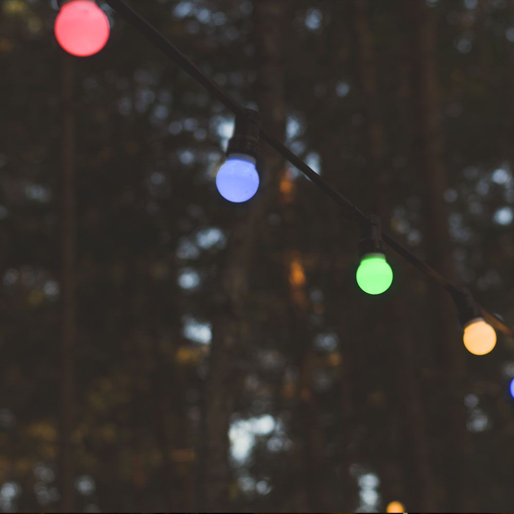 LED String Light 10m. 20 x 0.5W EU Lampadine RGBY img 1