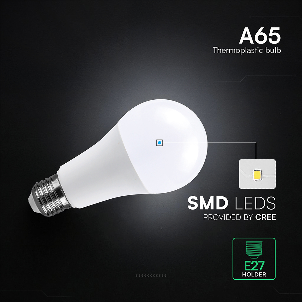LED Bulb CREE CHIP - 17W E27 A60 Thermoplastic 6400K