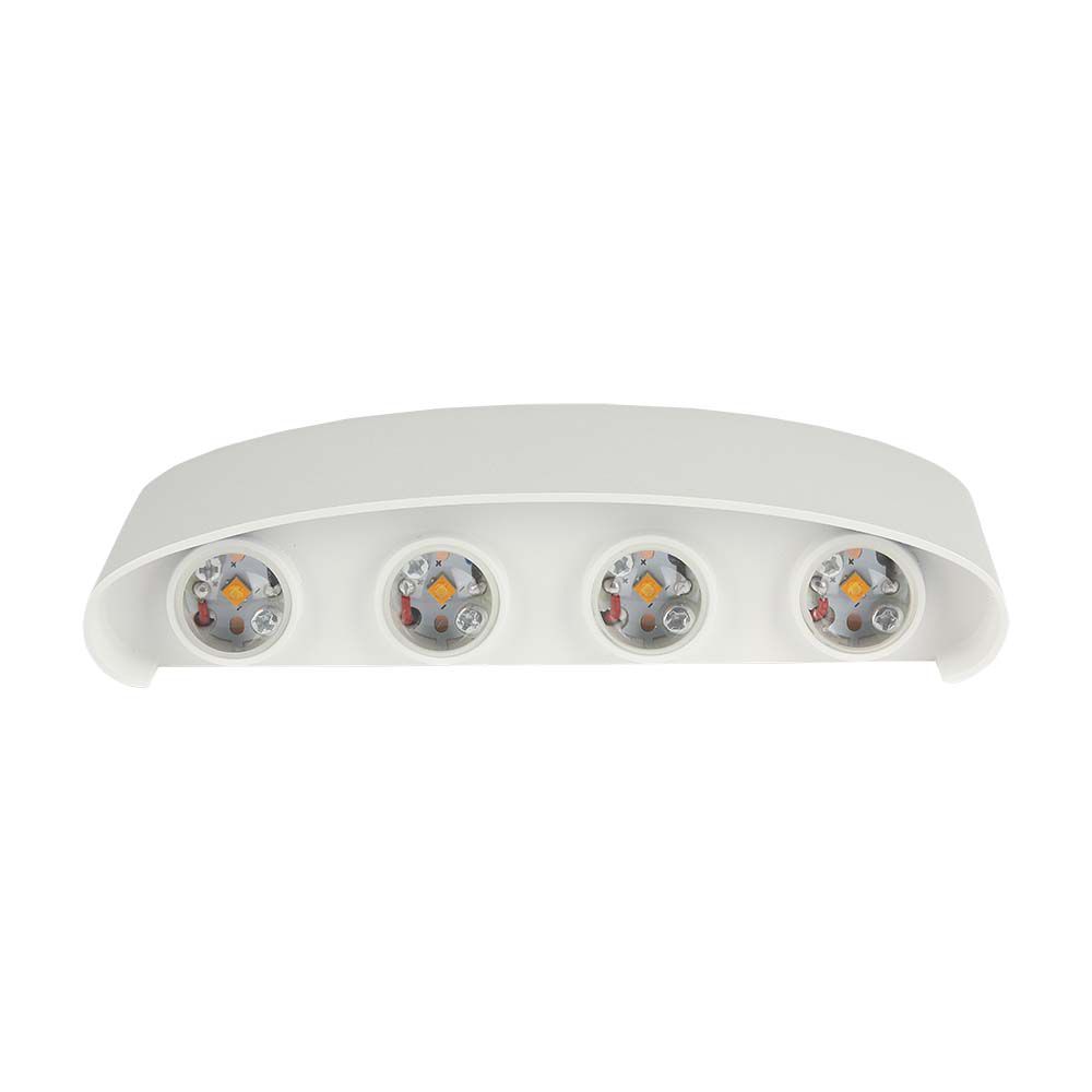 8W LED Wall Light Sand White IP54 4000K img 1