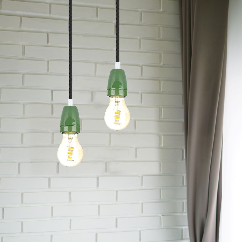 Portalamapda in Porcellana Verde img 2