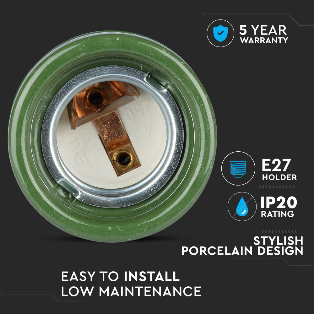 Portalamapda in Porcellana Verde