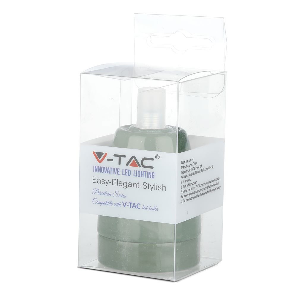 Portalamapda in Porcellana Verde