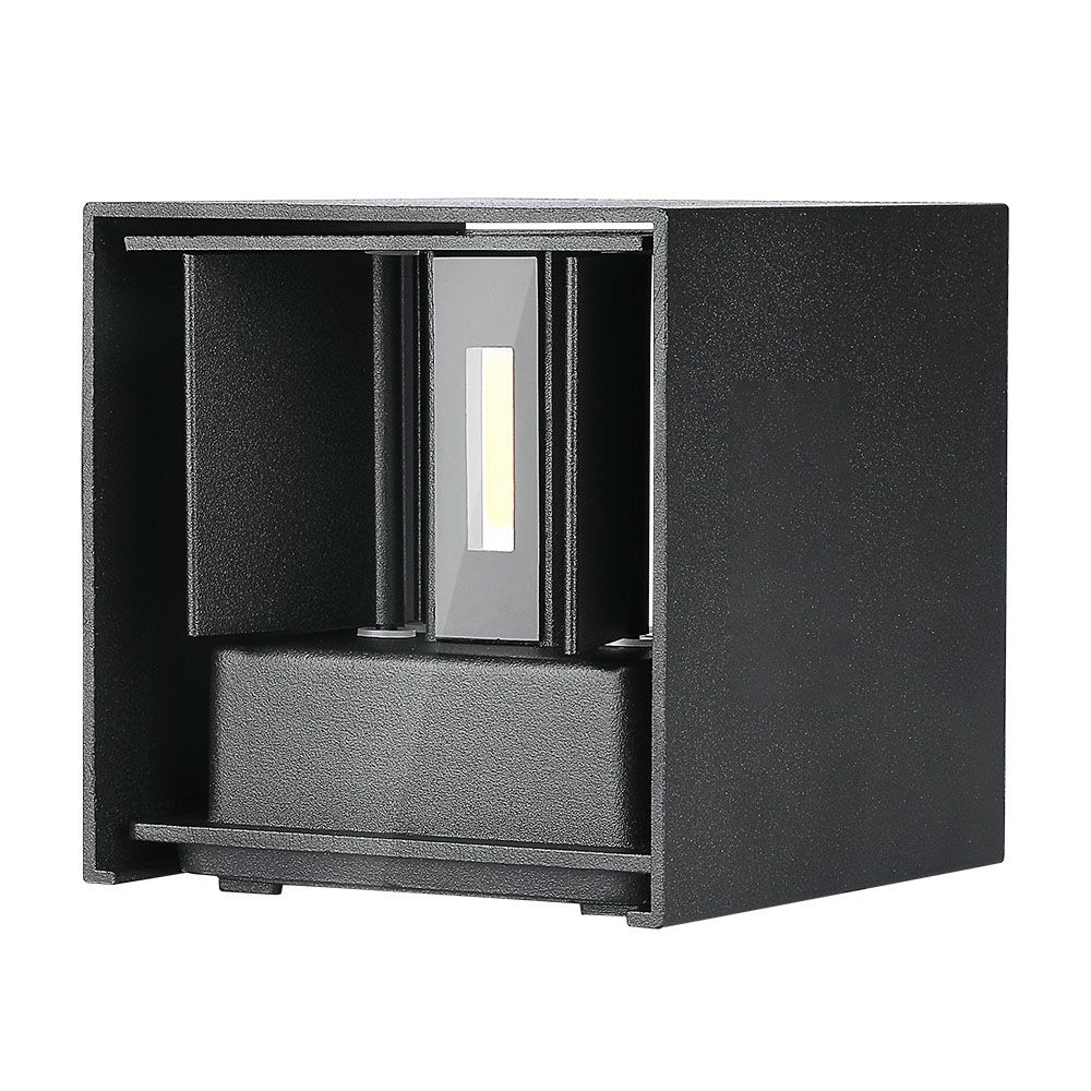 5W Wall Lamp With Bridglux Chip Black Body Square IP65 3000K