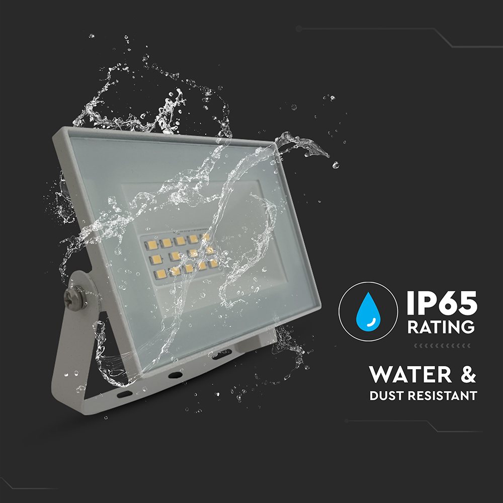 10W LED Floodlight 4000K White Body img 1