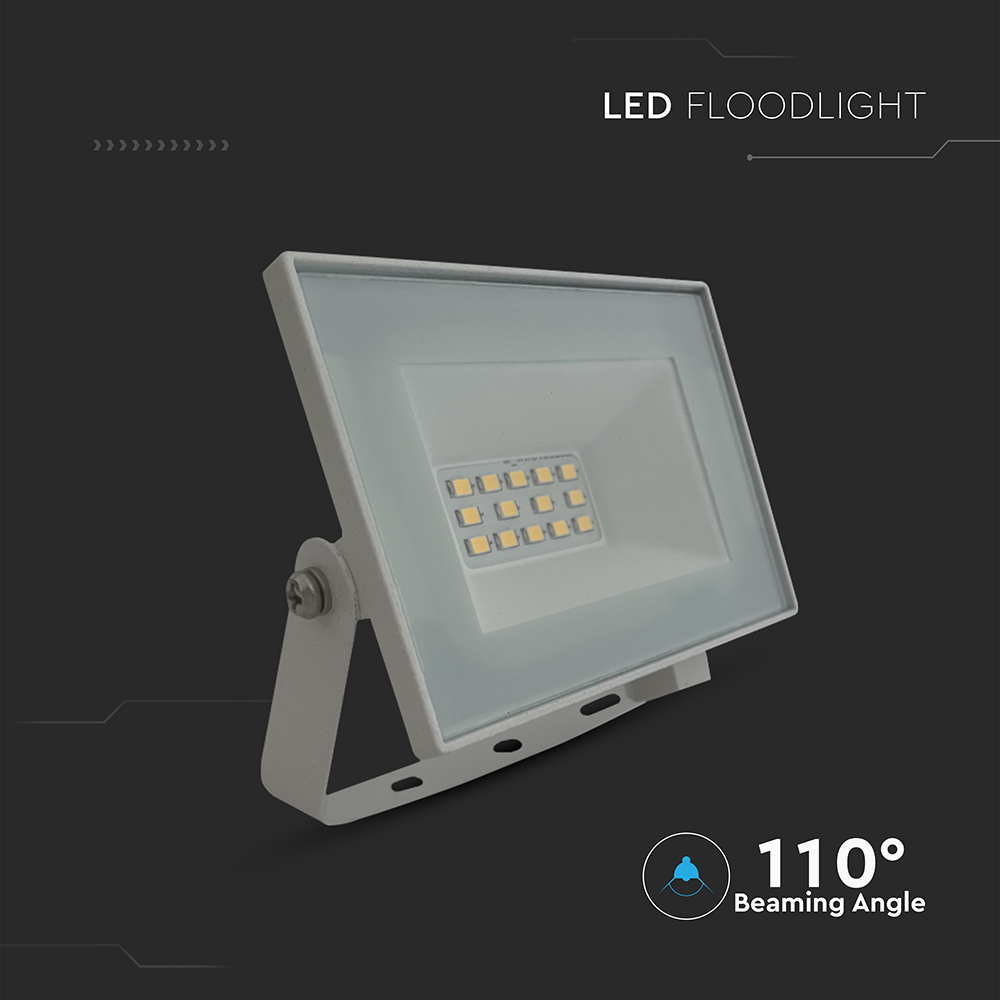 10W LED Floodlight 4000K White Body img 2