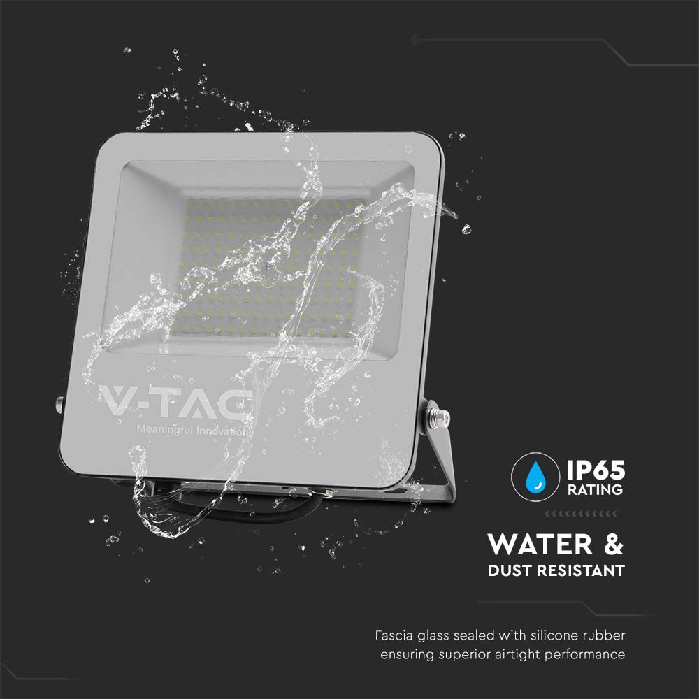 100W LED Floodlight SAMSUNG CHIP Black Body 6500K Super Bright 185LM/W img 3