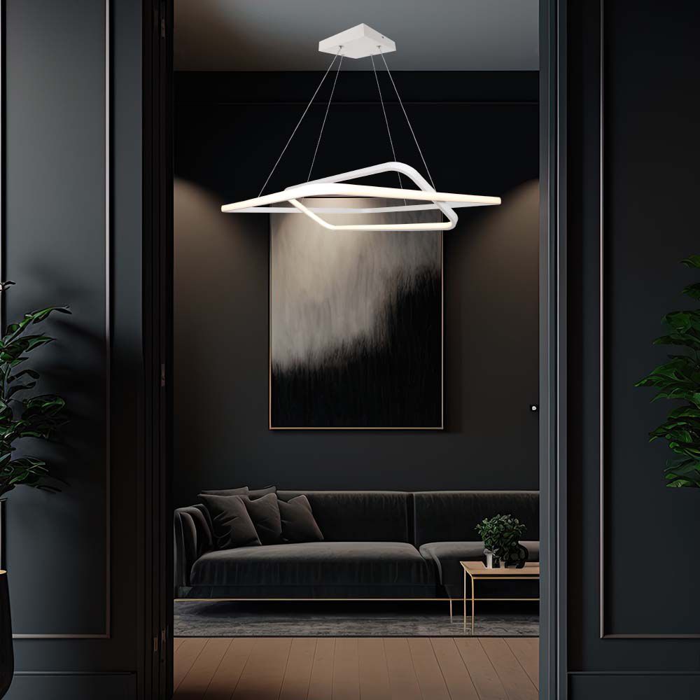 LED Designer Metal Hanging Light White 3000K Dimmable