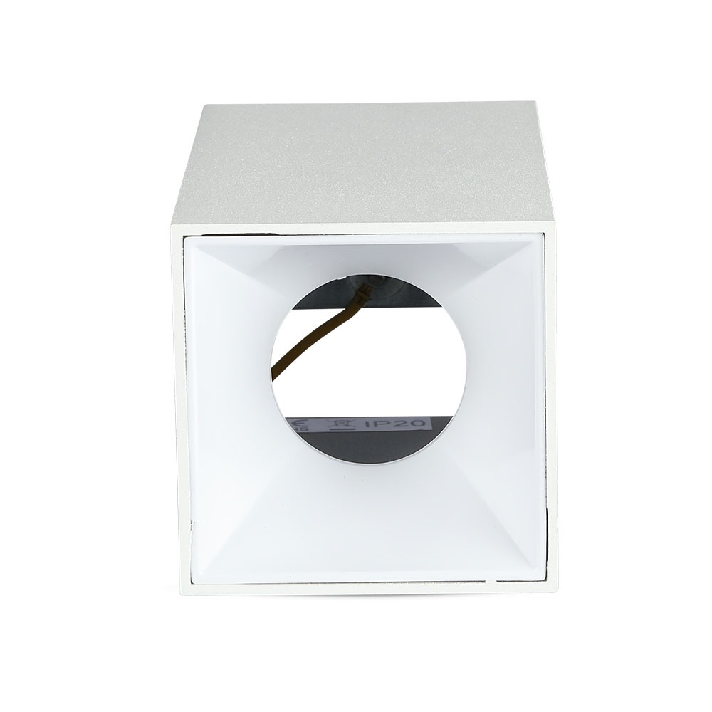 GU10 Fitting Quadrato Bianco & Bianco img 3